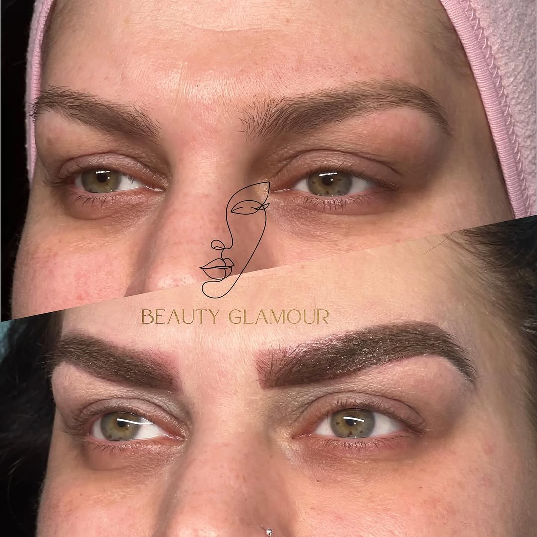 Beauty Glamour — Powderbrows Vorher-Nachher